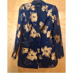 Floral Jacquard Blazer